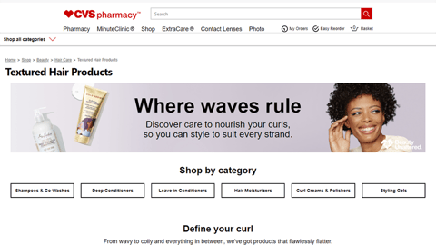 CVS 'Textured Hair Products' E-Com Shop